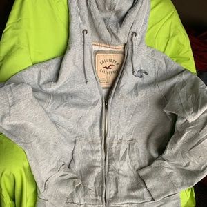 Hollister Hoodie Sweatshirt Zip Up Thermal Jacket
